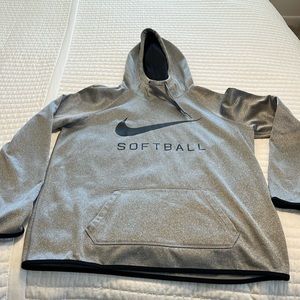 Nike softball hooded sweatshirt